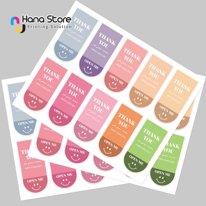 Jual 50 pcs Stiker Label Open Me Thank You Have A Nice Day / Stiker ...