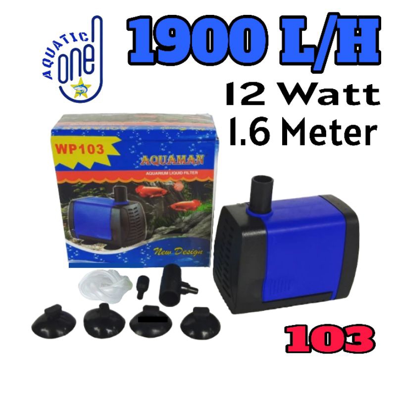 Aquarium Pump Aquarium Liquid Filter AQUAMAN WP-103 Mesin Pompa