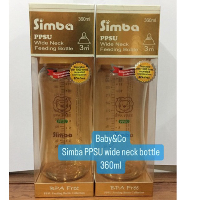 Jual Simba Botol susu PPSU Wide Neck Feeding bottle 360ml | Shopee ...