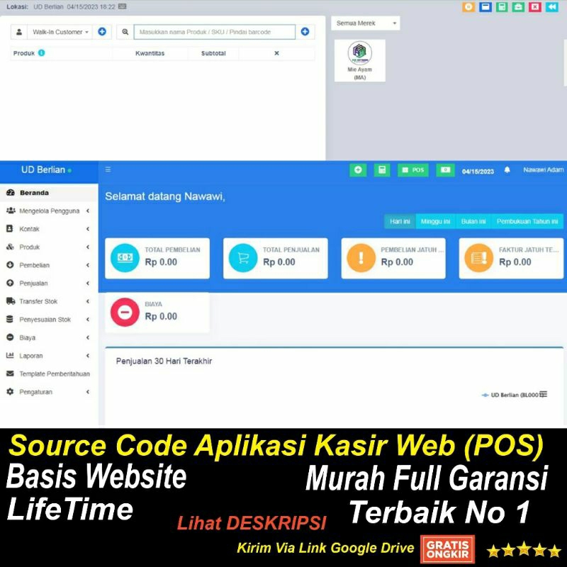 Jual Source Code Aplikasi Kasir Web Pos Basis Website Shopee Indonesia