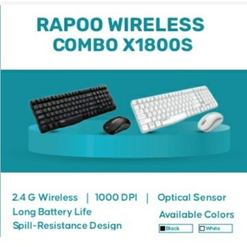 Jual Keyboard Mouse Rapoo X1800S Wireless - Bundled Keyboard+Mouse ...
