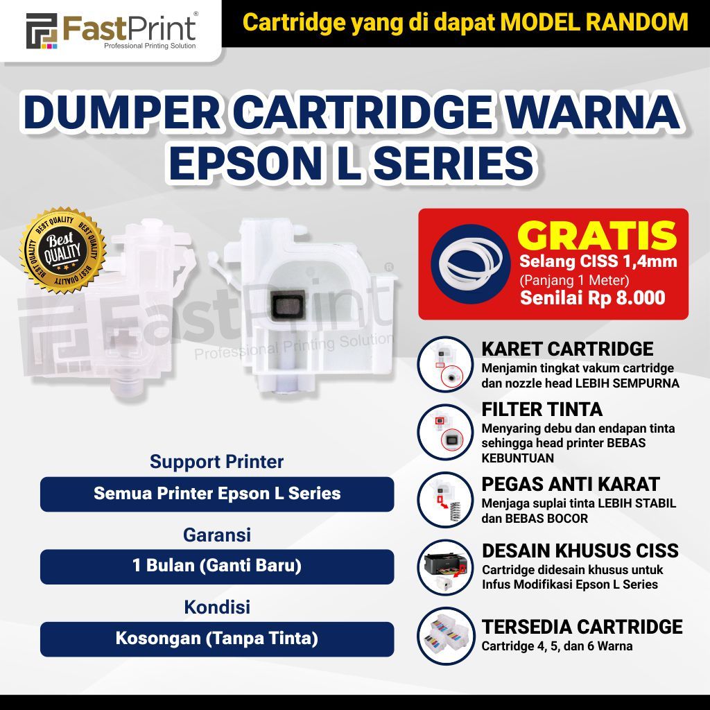 Jual Fast Print Cartridge Ciss Dumper Printer Epson L Series L110 L210 L120 Shopee Indonesia 1307