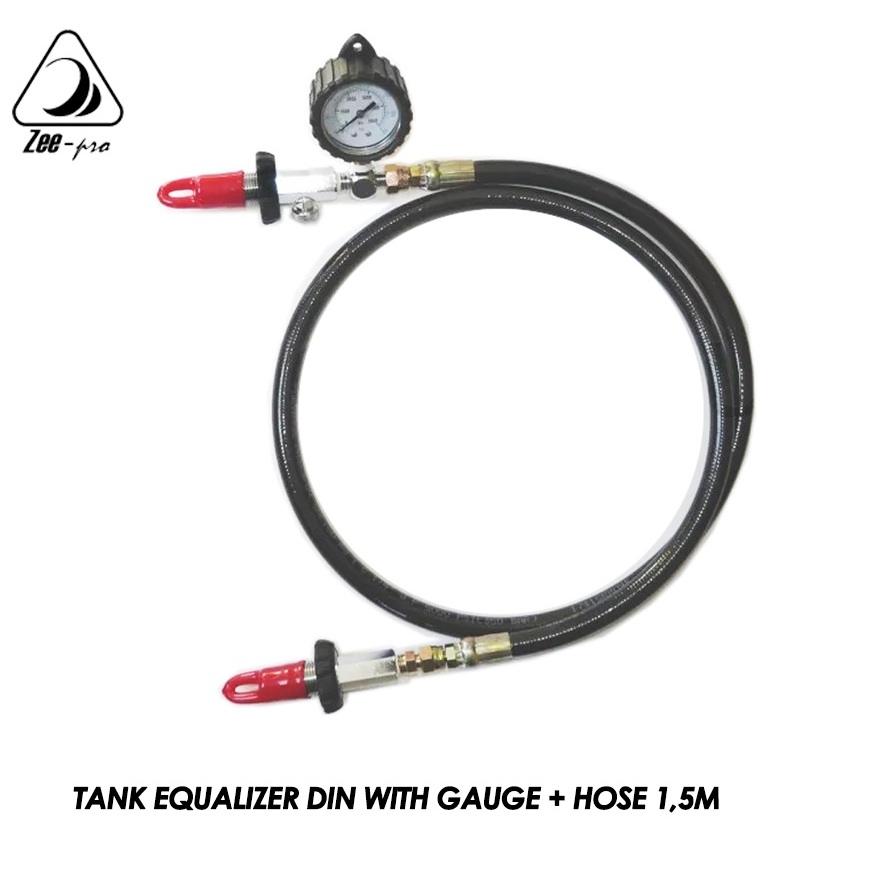 Jual DIN Tank Equalizer Hose With Pressure Gauge Hose 1,5m Scuba Diving
