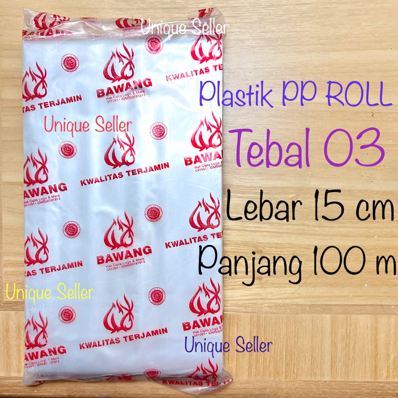 Jual Plastik Pp Roll Bawang Lebar 15cm Panjang 100m Tebal 03 Plastik