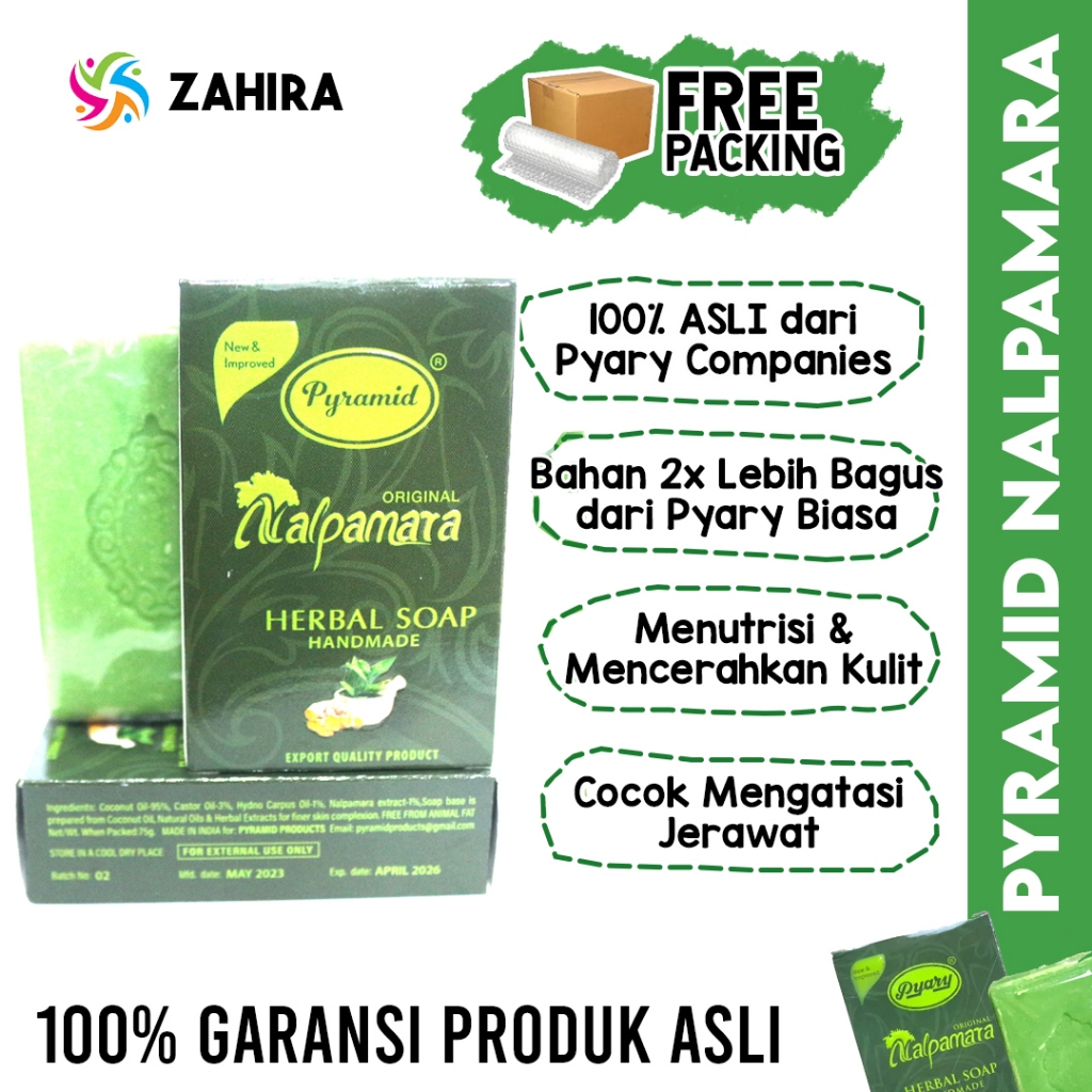 Sabun PYRAMID NALPAMARA Herbal Berkualitas Untuk Atasi Jerawat Memutihkan Wajah Glowing Nutrisi