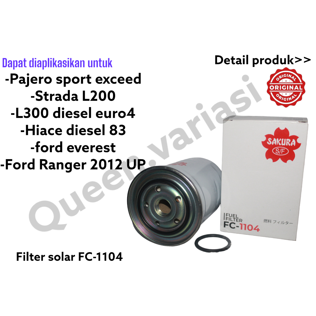 Jual FILTER SOLAR PAJERO SPORT/STRADA L200/ TRITON/L300DIESEL EURO4 ...