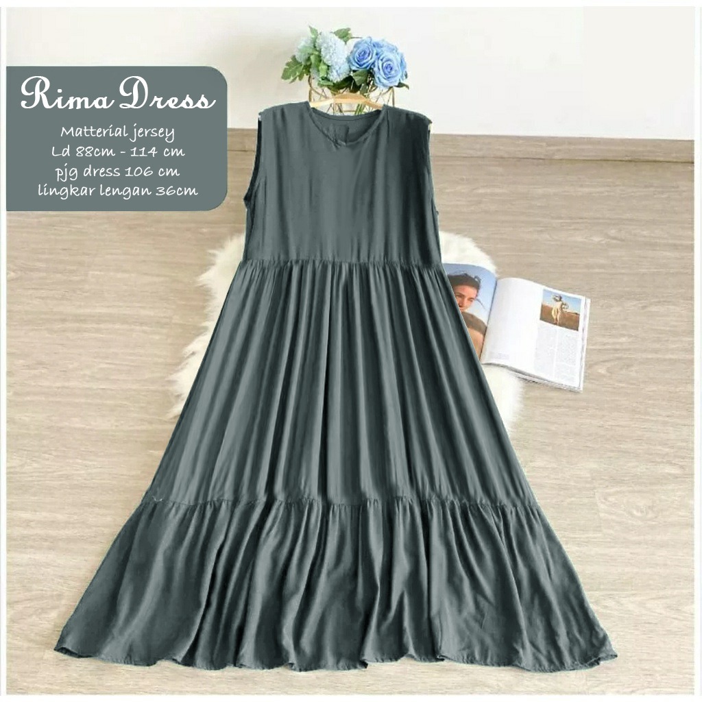 Jual Rima Dress Inner Gamis Lekbong / Dalaman Panjang / Long Dress ...