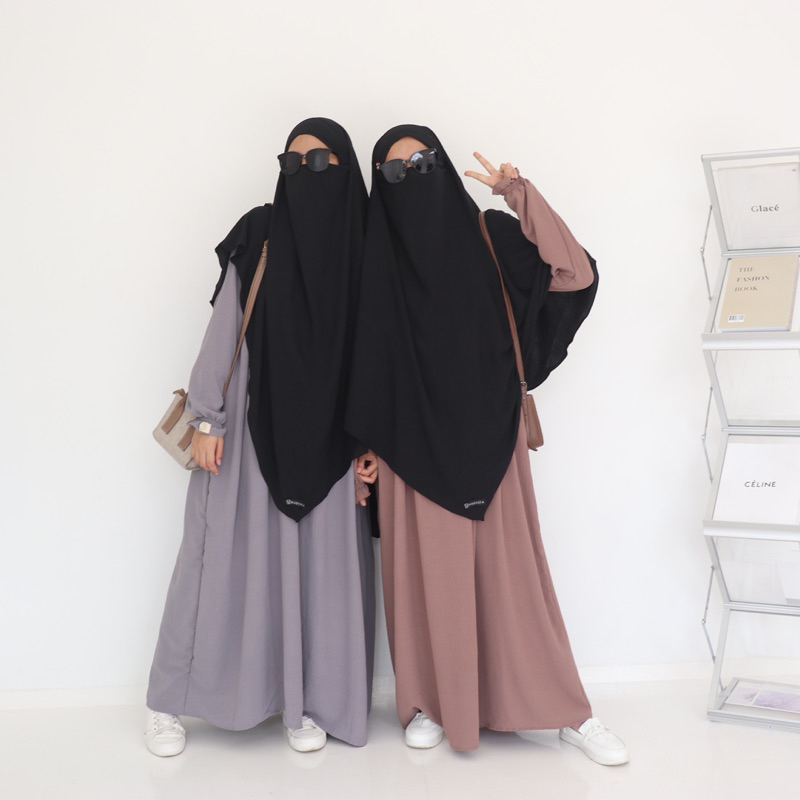 Jual Nadisfa - Daifa Abaya Polos Abaya Umroh Abaya Hitam | Shopee Indonesia