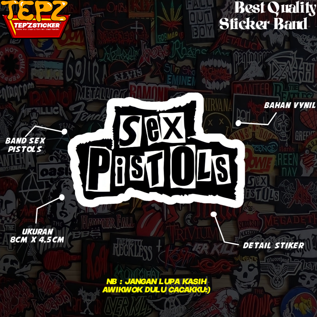 Jual Stiker Sticker Band Sex Pistols Stiker Band Stiker Metal Stiker