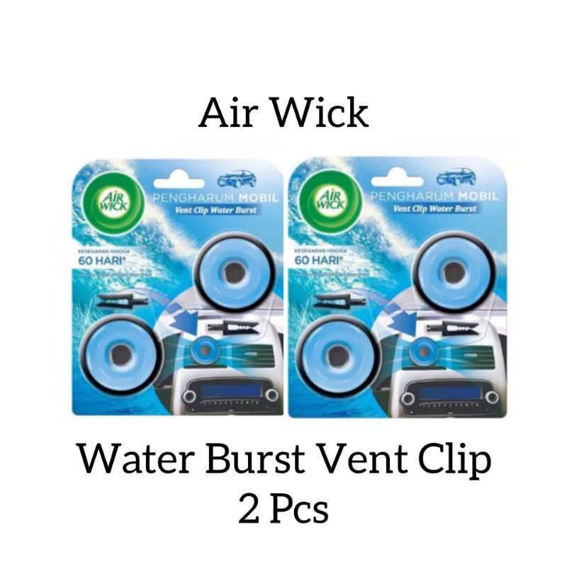Jual Air Wick Pengharum Mobil Vent Clip Water Burst 2 Pcs Shopee Indonesia