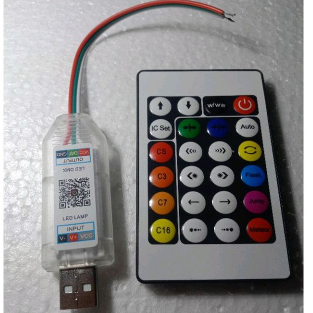 Jual Remot Control + Modul usb Led Strip ws2812 5 volt | Shopee Indonesia