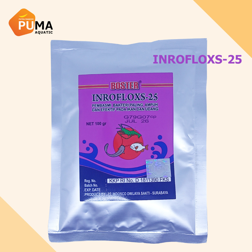 Jual Boster Inrofloxs 25 Inroflox 25 Antibiotik Ikan Pembasmi Bakteri