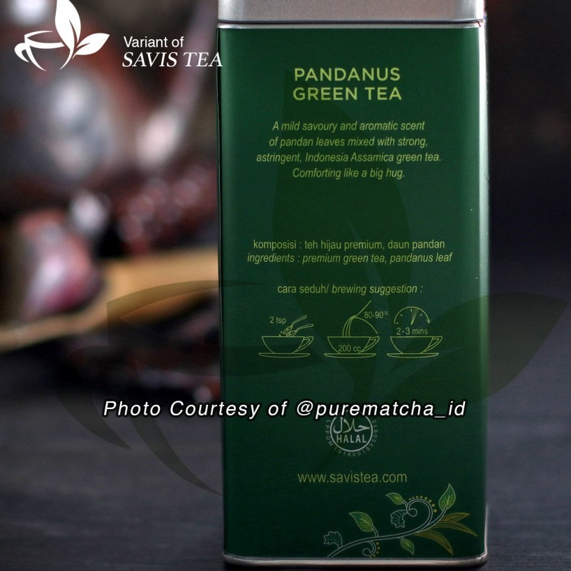 Jual Savis Tea - Pandanus Green Tea 40gr Kaleng Green Tea Pandan ...