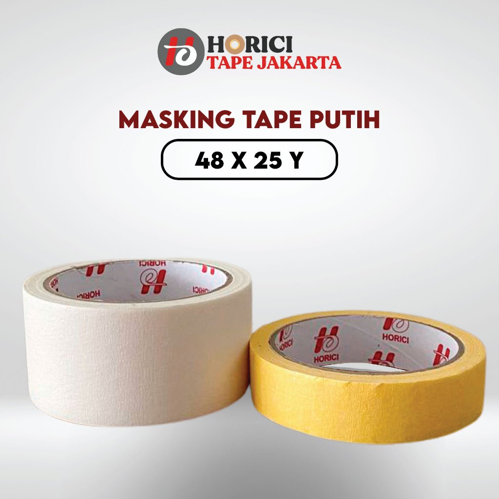 Jual HORICI 48MM*25Y ISOLASI KERTAS / MASKING TAPE PEREKAT KUALITAS