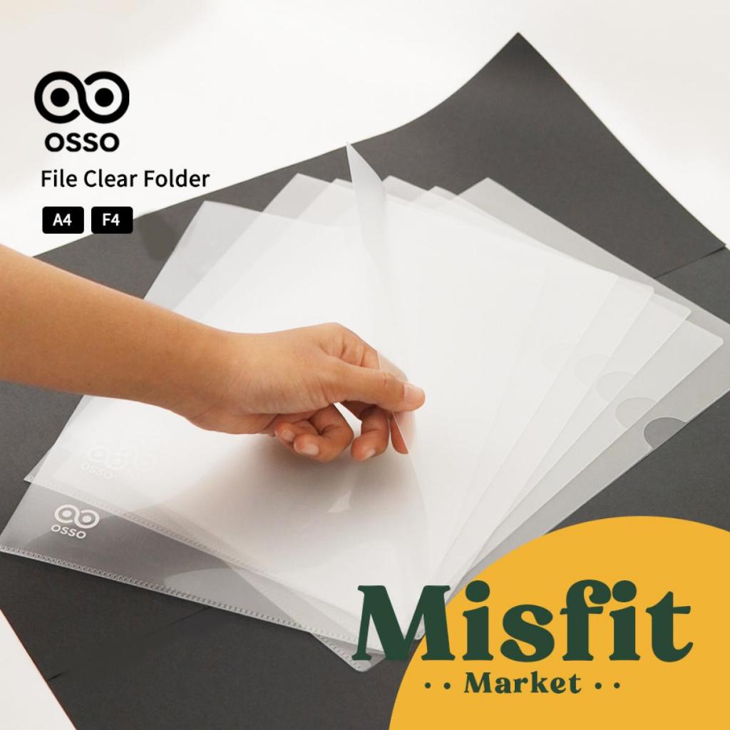 Jual OSSO L Shaped File Clear Folder Map Document Transparan Bening ...