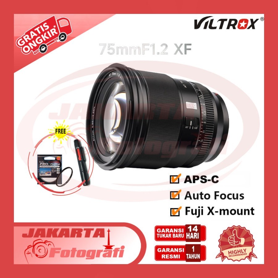 Jual Viltrox Af 75mm F1 2 Stm Xf Pro Prime Lens For Fujifilm X Mount