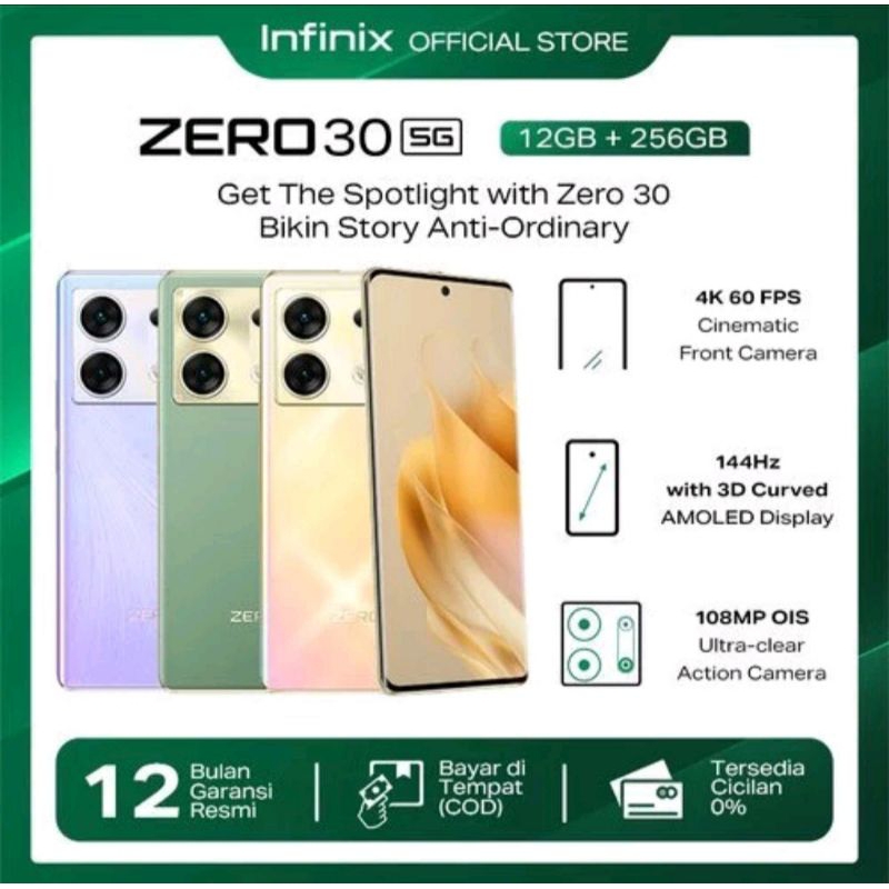 Jual Infinix Zero 30 5G 12/256Gb Curve 3D Amoled 120Hz Resmi | Shopee ...