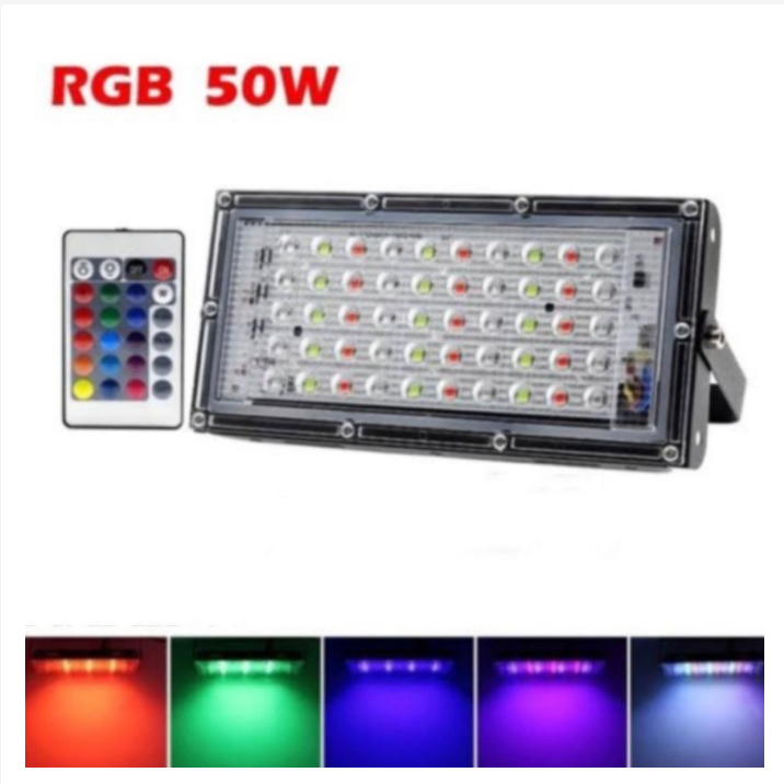 Jual Lampu Sorot Model Slim Rgb Warna Warni 50w 50watt Shopee Indonesia