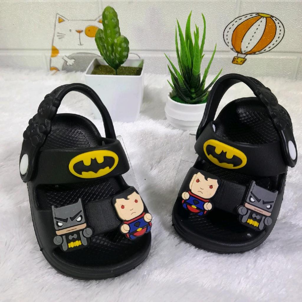 Jual New Sandal Anak Laki-Laki Model Baim Karakter BATMAN Uk