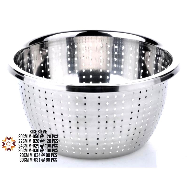 Jual Baskom Lubang/ Rice Sieve 20CM/ Baskom Tirisan Stainless | Shopee ...