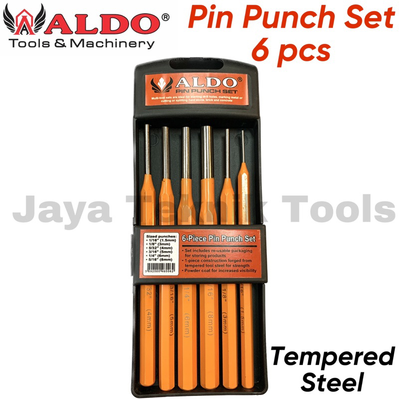 Genius Tools 6PC Metric Pin Punch Set - PC-566MP