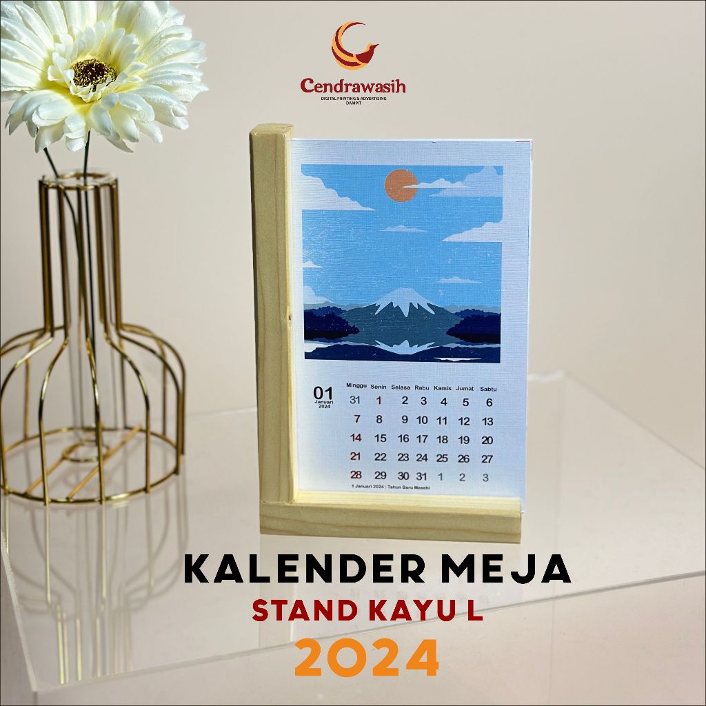 Jual Kalender Meja 2024 Aesthetic Kalender Duduk Custom Shopee Indonesia 