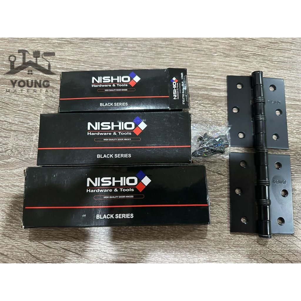 Jual Engsel Tebal Nisho Ukuran 4 Inch Black Hitam Inci Besi Engsel ...
