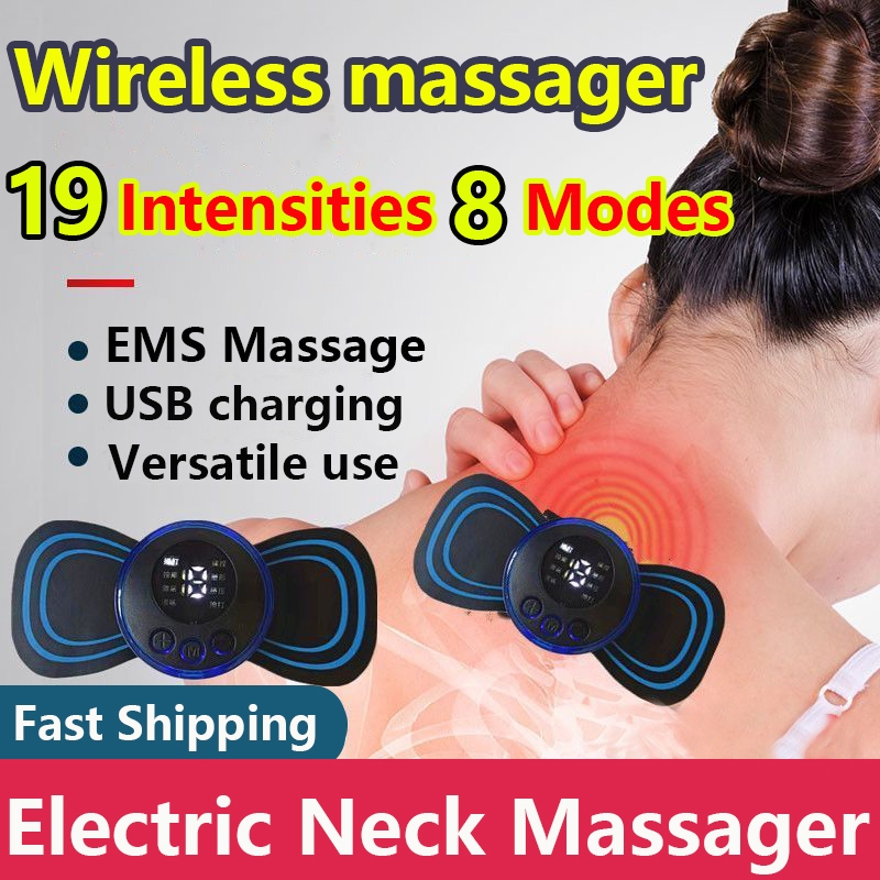 Jual Alat Pijat Leher Terapi Mini Pad Mat Electric Ems Massager Recharging Shopee Indonesia