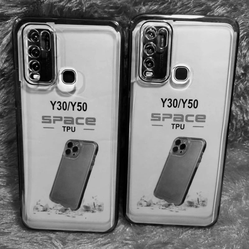 Jual Soft Case Glear Hitam Vivo Y30 Y50 Y30s Y50s 2020 Silikon Casing ...