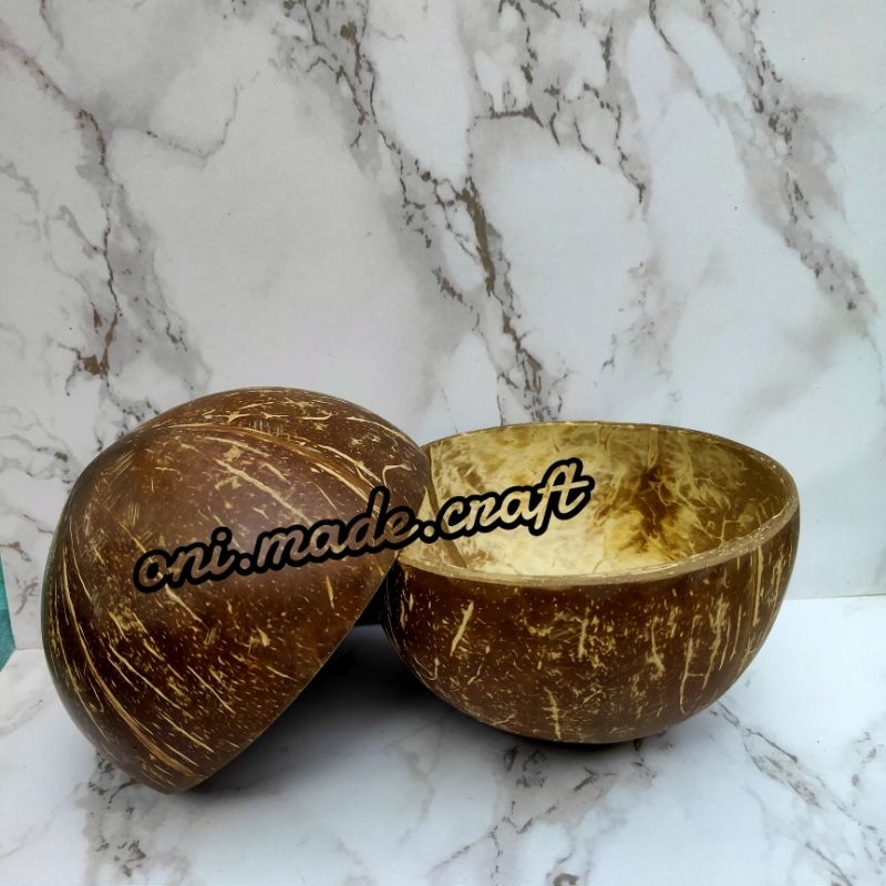 MANGKOK BATOK KELAPA TANPA KAKI (+-11CM) Cocok Buat MENARI