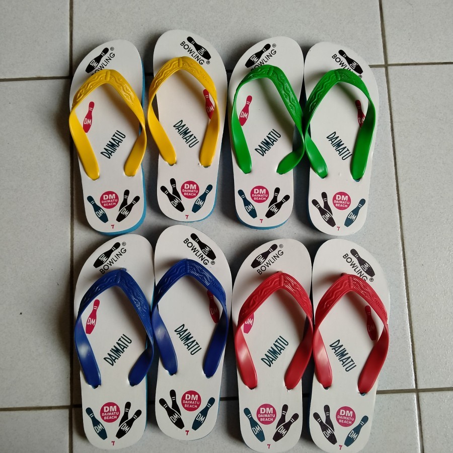Jual sandal bowling ori daimatu/sandal legendaris/sandal jepit Daimatu