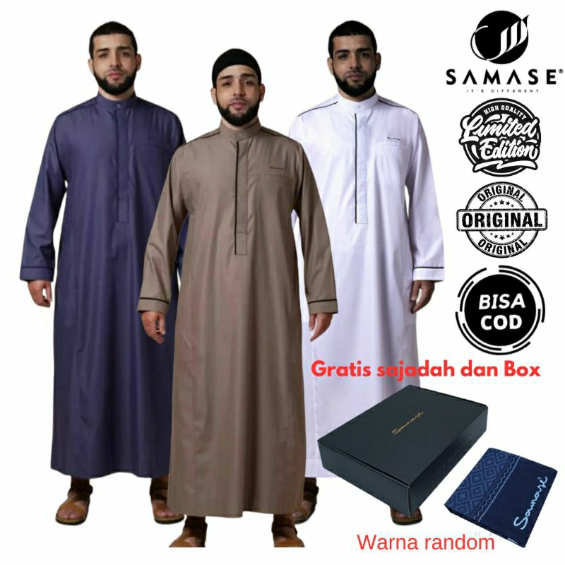 Jual Samase Jubba Saudi LS T004P Lengan Panjang (Gratis sajadah dan Box ...