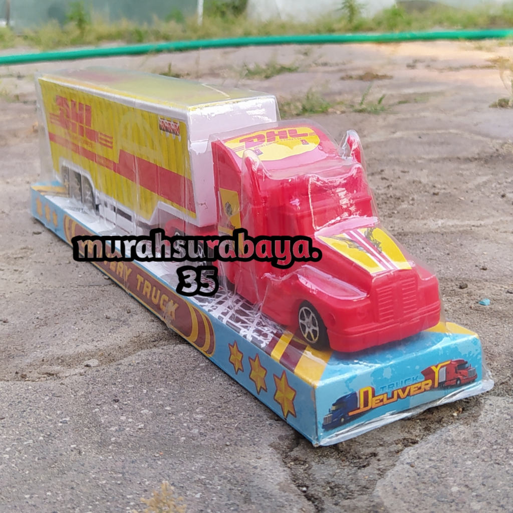 Jual Mainan Mobil Truk Kontainer Pengangkut Ekspedisi Panjang OCT 6033 ...