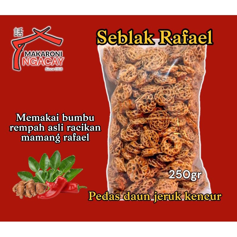 Jual Kerupuk Seblak Rafael Kering 250gr Pedas Daun Jeruk Kencur