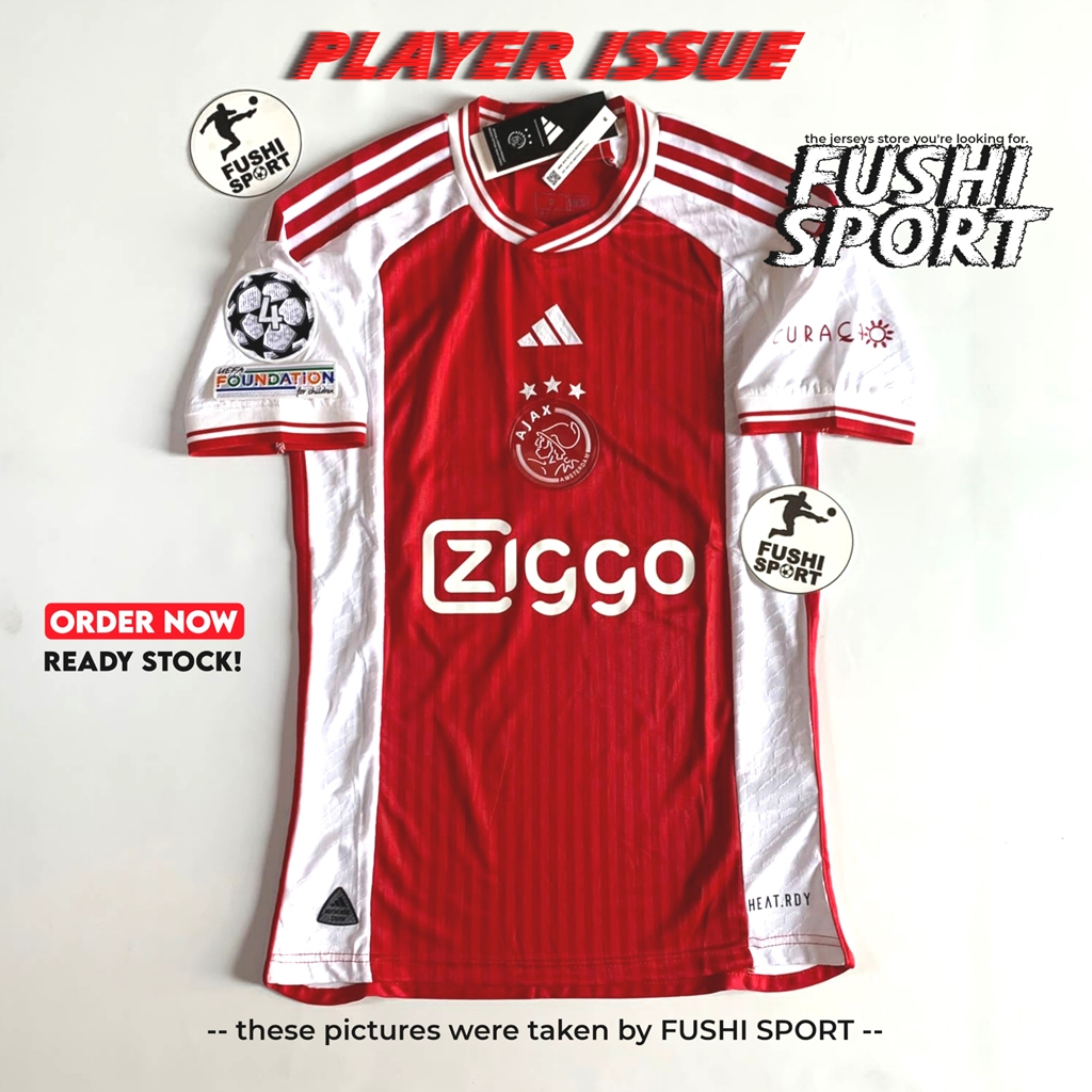 Jual Player Issue | Jersey Baju Bola Ajax Home 2023 2024 Heat Rdy New ...