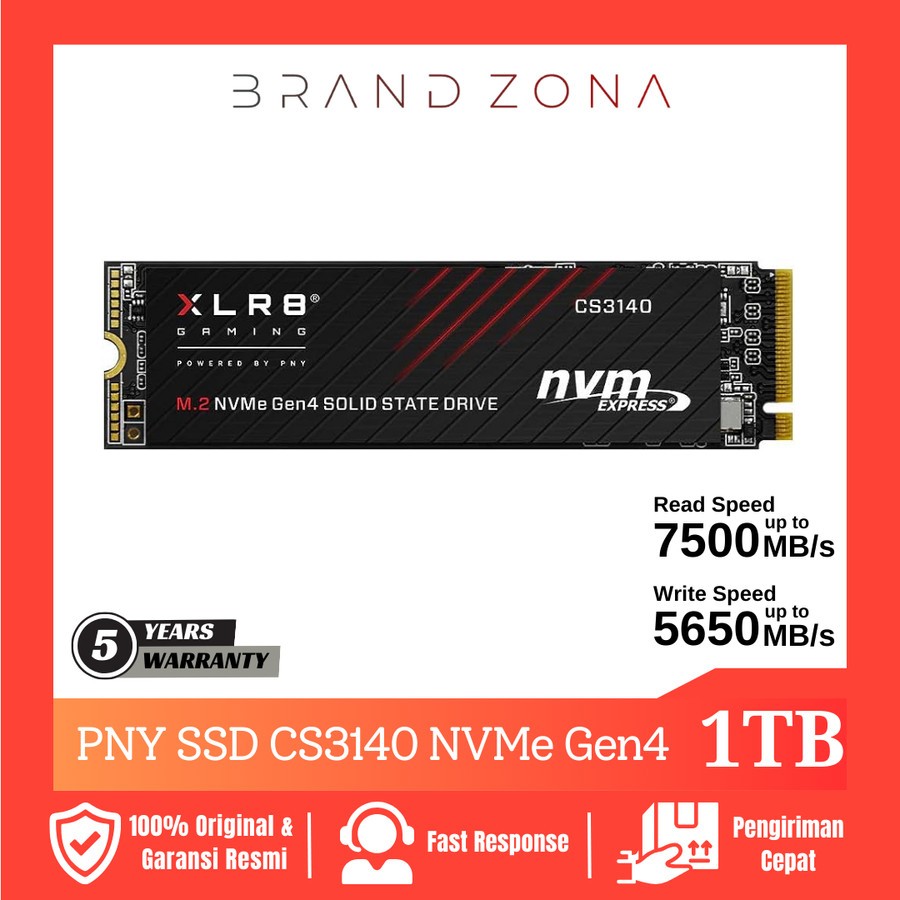 Jual Pny Ssd Cs3140 1tb M2 Pcie Nvme 14 2280 Gen 4 M2 Internal Ssd 1 Tb Garansi 5 Tahun Ssd 0010