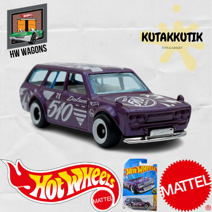 Hot Wheels Datsun Bluebird Wagon 510 Viola #235 - Serie HW Wagons, Scala 1:64, 2023