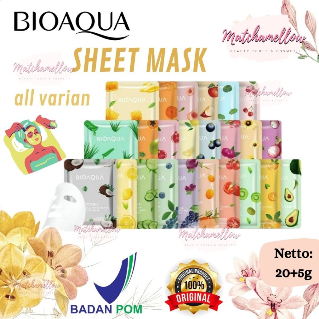 Jual ️MATCHA ️ BIOAQUA SHEET MASK - MASKER TISSUE WAJAH BIOAQUA SACHET ...