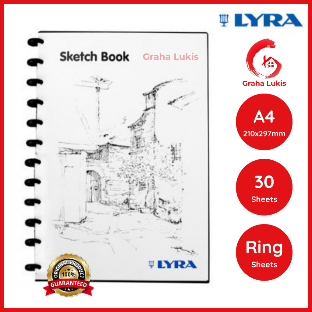 Lyra Sketch Book A4 30 LEMBAR /Sketchbook Buku Sketsa – SInar Mega Store