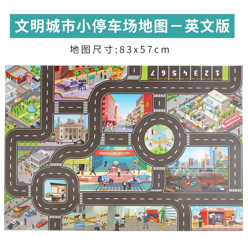 Jual Road Map Alas Peta Jalan Mobil Mainan Karpet Bermain Alas Bermain ...