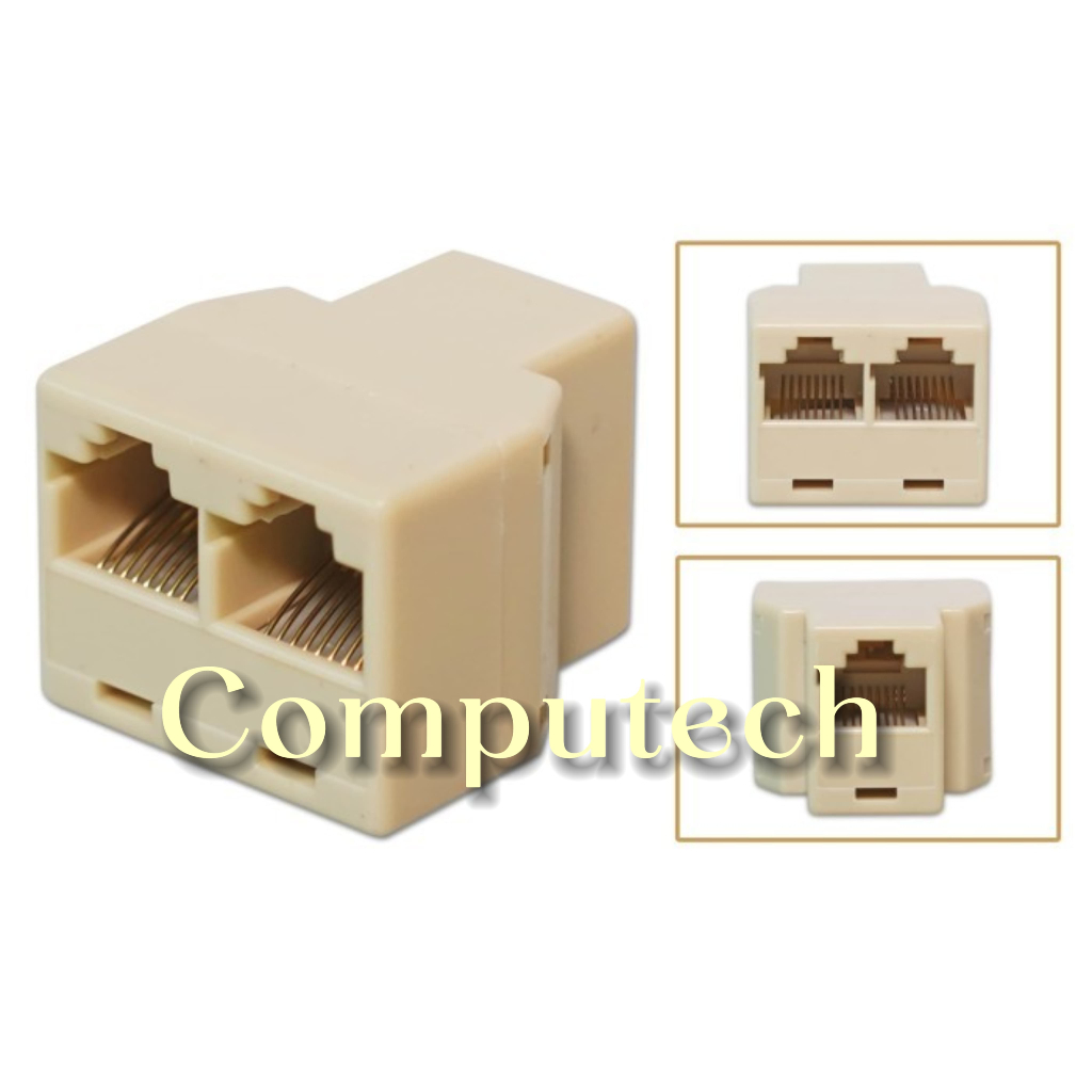 Jual Barel RJ 45 DOUBLE CABANG 2 Barel double barrel UTP RJ45 LAN ...