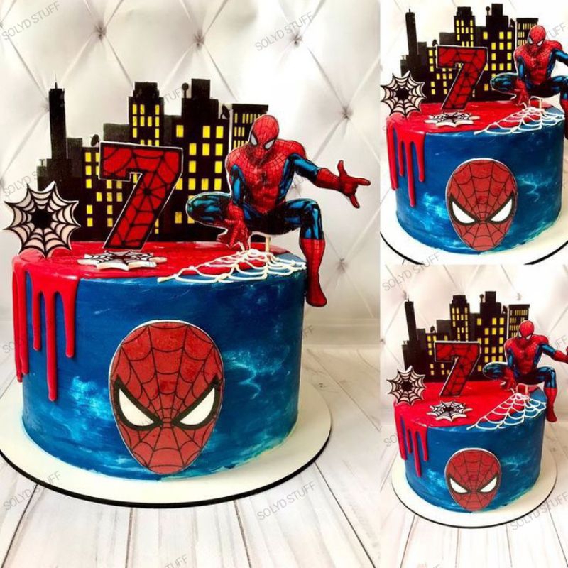 Jual Hiasan Kue Ultah Cake Topper Spiderman Kue Tart Shopee Indonesia