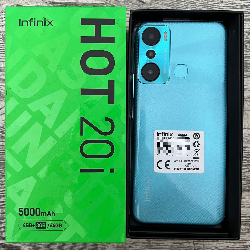 Jual Infinix Hot 20i 4/128 4/64 Second Fullset Bekas Resmi | Shopee ...