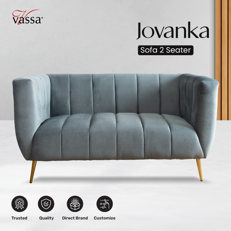 Jual Sofa Minimalist Sofa 2 Dudukan Sofa Jovanka 2 Seater Shopee