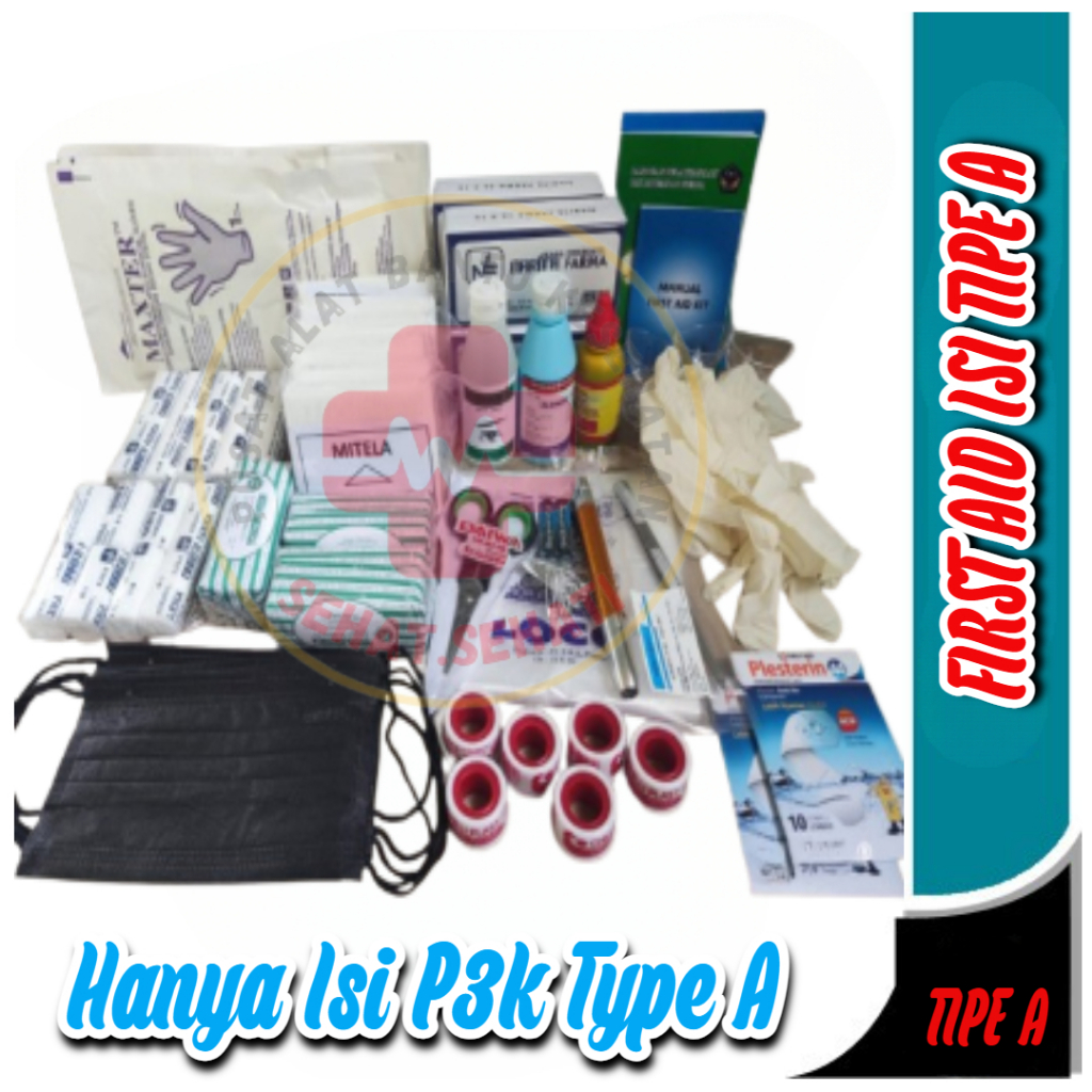 Jual PERLENGKAPAN ISI Paket P3k Tipe A / First Aid Isi Tipe A / Hanya ...