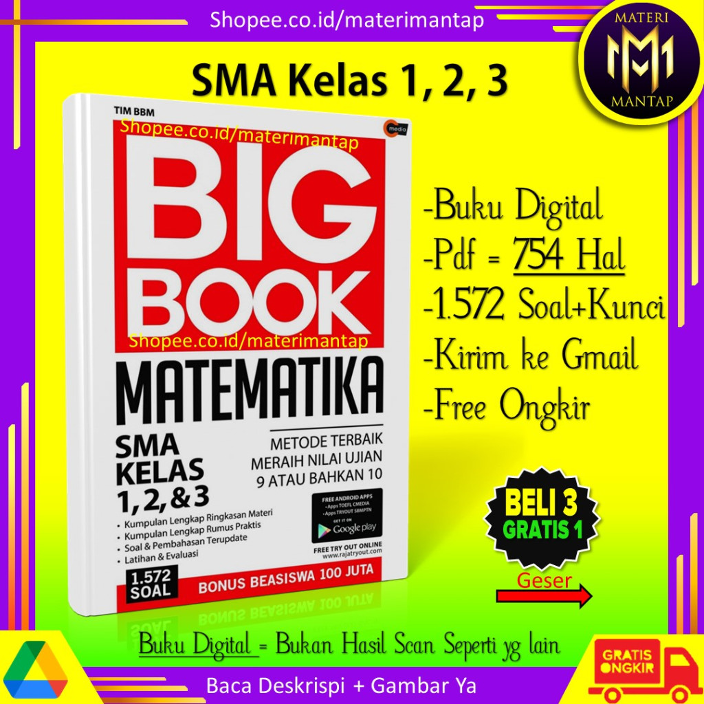 Jual BIG BOOK MATEMATIKA SMA KELAS 1, 2, & 3 | X, XI, XII New Edition ...