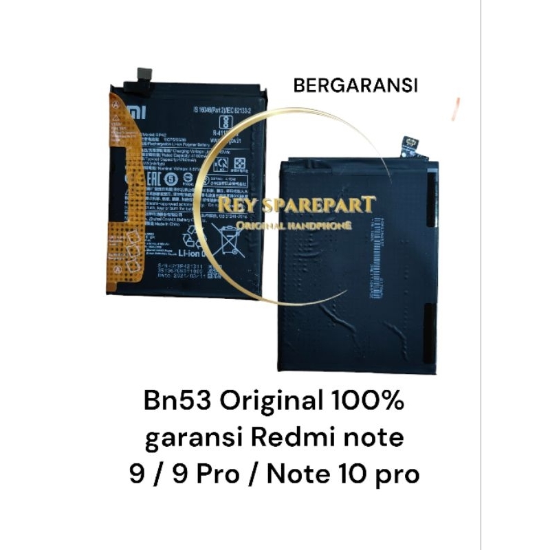 Jual Baterai Batre Baterai Bn53 Original 100 Garansi Redmi Note 9 Note 9 Pro Note 10 Pro 3380