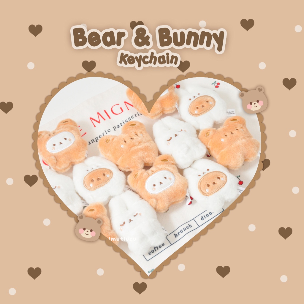 Jual Bear And Bunny Mini Doll Keychain | Gantungan Kunci Boneka Beruang ...