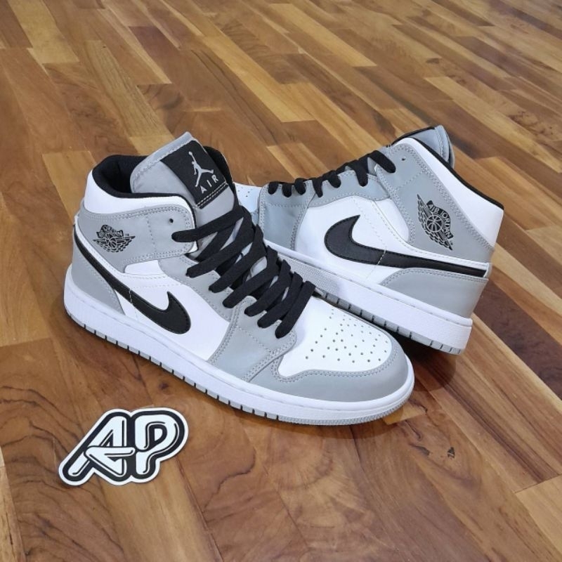 Jual Air Jordan 1 Mid Light Smoke Grey Shopee Indonesia