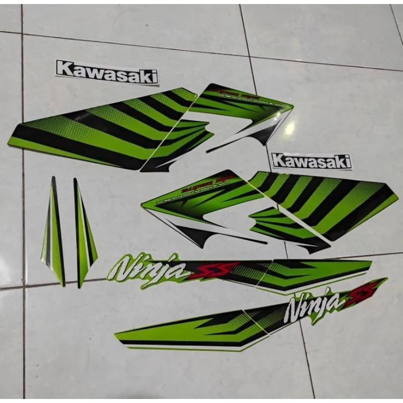 Jual Stiker Stripping Striping Decal Graphic Polet Kawasaki Ninja Ss Zebra Hijau Hitam New